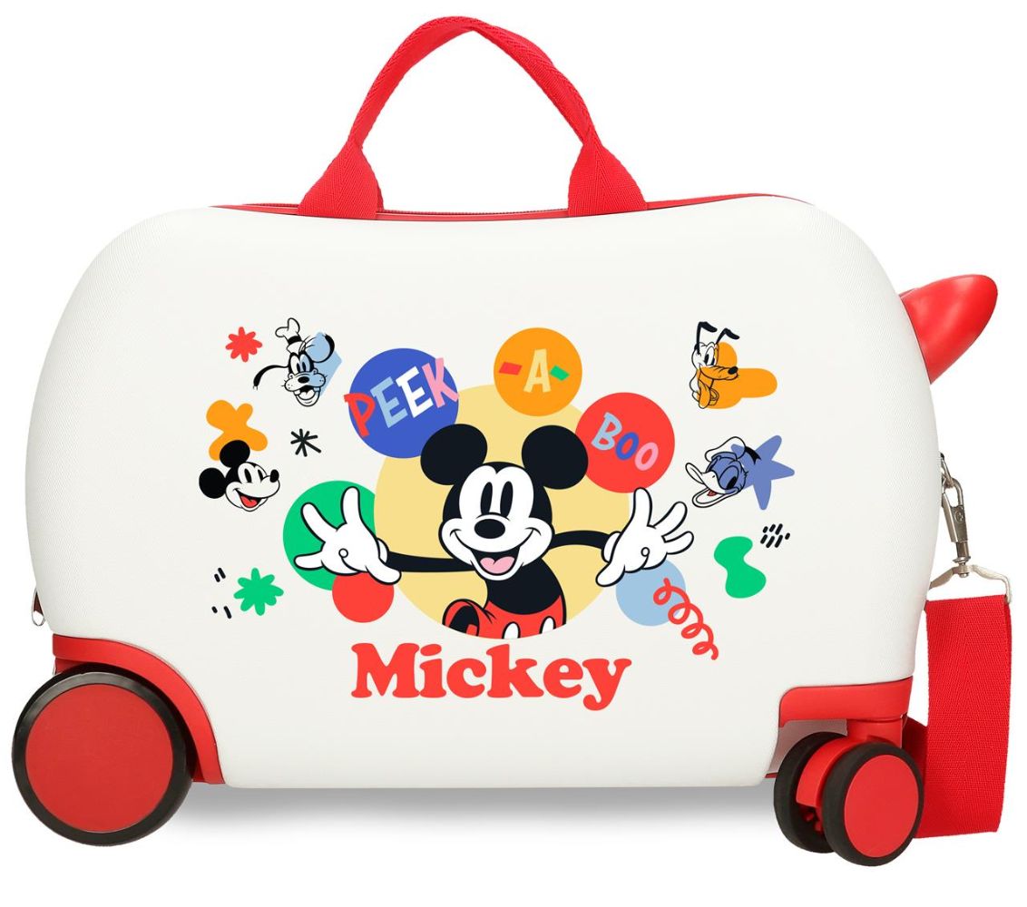 Dečiji kofer ride on Disney Mickey Peek a Boo, beli