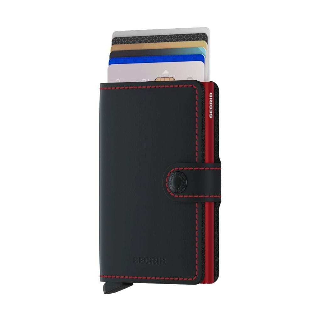 Secrid Miniwallet Matte novčanik za kartice - crni crveni