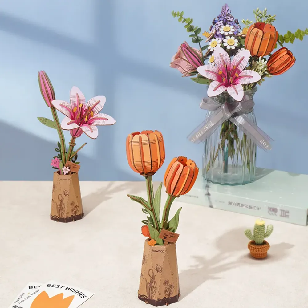 Robotime 3D Puzzle – Orange Tulip TW081