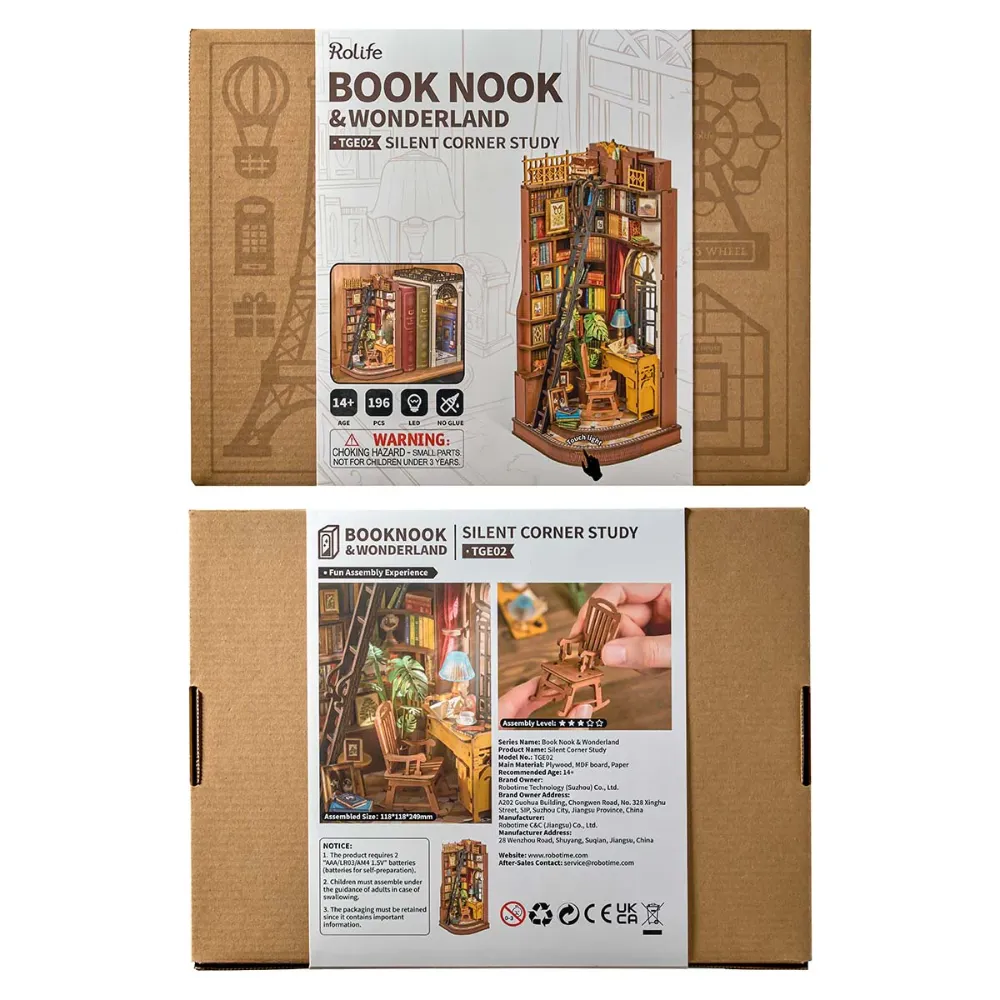 3D puzzle Robotime Book Nook Silent Corner Study