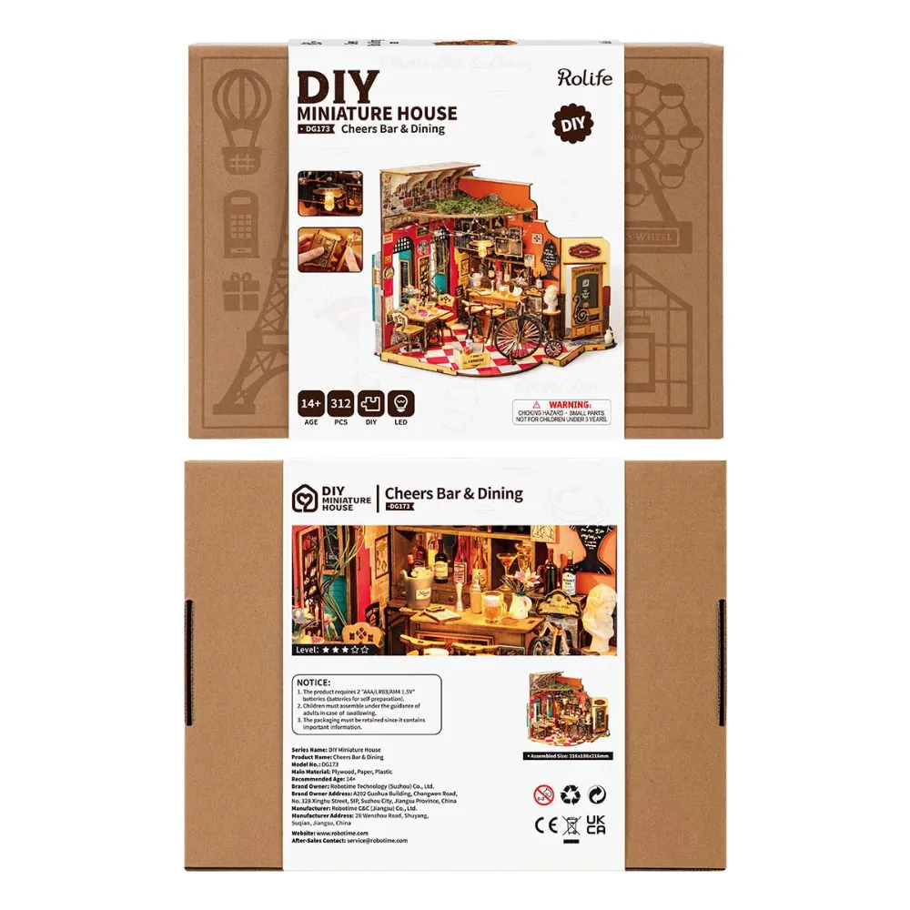 3D puzzle Robotime Cheers Bar & Dining
