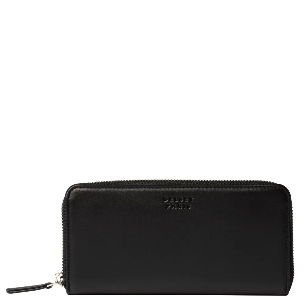 Novčanik Delsey Paris Le Cuir Lisse Zip, crni